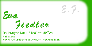 eva fiedler business card